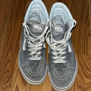 Vans Grey and White High-Top Sneakers
